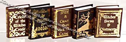 (image for) Miniature Reproduction Witch Reference Books for Dollhouses