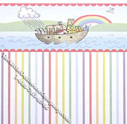 (image for) Dollhouse Scale Model Wallpaper Noah's Ark