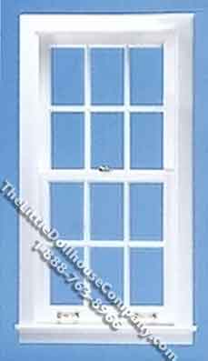 (image for) Miniature Double Hung Window with Mullions for Dollhouses