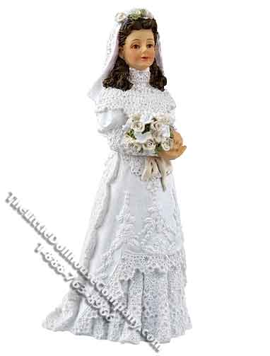 (image for) 1/12 Scale Bride Resin Doll for Dollhouses