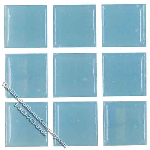(image for) Miniature Pastel Blue Glass Mosaic Tile Sheet(Discontinued)