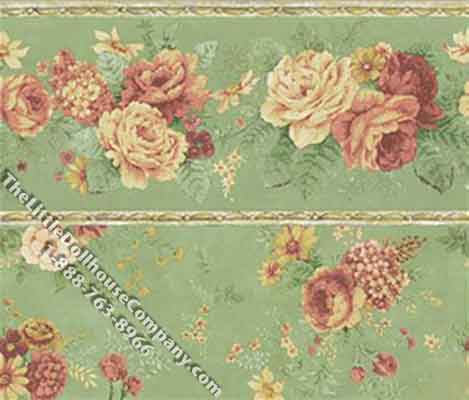 (image for) Dollhouse Scale Model Wallpaper Samantha Green Floral