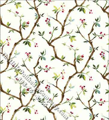 (image for) Budding Branch Miniature Wallpaper for Dollhouses