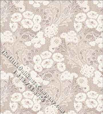 (image for) Aubrey Grey Oyster Miniature Wallpaper for Dollhouses