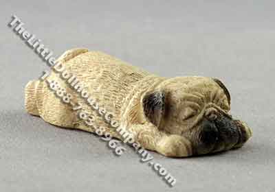 (image for) Dollhouse Scale Model Sleeping Pug