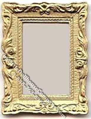(image for) Miniature Rectangular Framed Mirror for Dollhouses