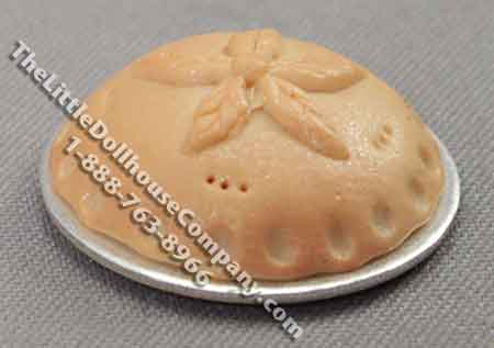 (image for) 1:24 Scale Miniature Baked Pie on Plate by Charlotte Willmott