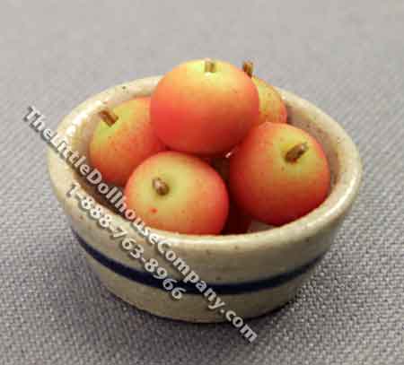 (image for) Dollhouse 1/2 Scale Model Bowl of Red Apples