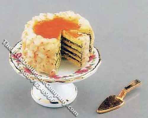 (image for) Dollhouse Scale Model Walnut Cream Cake