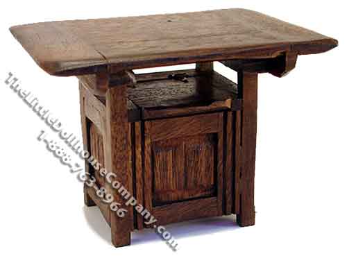 (image for) Miniature Tudor Style Monks Table for Dollhouses