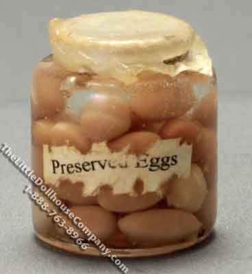 (image for) Dollhouse Scale Model Preserved Eggs in Jar