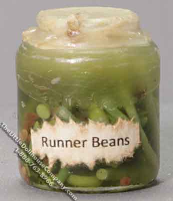 (image for) Dollhouse Scale Model Runner Beans in Jar