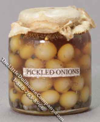 (image for) Dollhouse Scale Model Jar of Pickled Onions