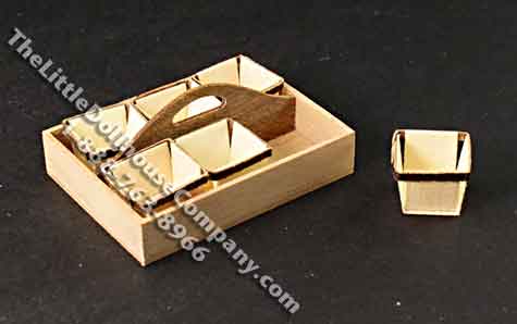 (image for) Six Small Baskets in Large Basket for Dollhouses