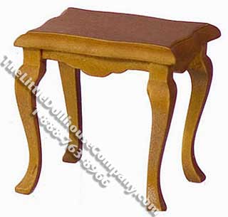 (image for) Miniature Walnut Finish Side Table for Dollhouses