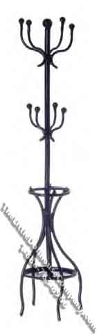 (image for) Miniature Black Coat Rack for Dollhouses