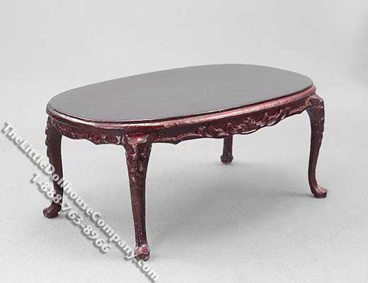 (image for) Miniature Mahogany Finish Coffee Table for Dollhouses