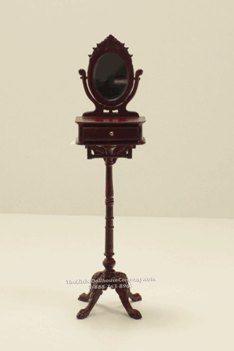 (image for) Miniature Mahogany Shaving Stand for Dollhouses