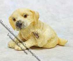 (image for) Dollhouse Scale Model Sitting Golden Retriever Puppy
