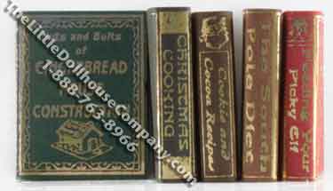 (image for) Miniature Set of Mrs. Santa Claus Cookbooks for Dollhouses