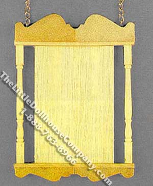 (image for) Miniature Wooden Hanging Sign with Chains for Dollhouses