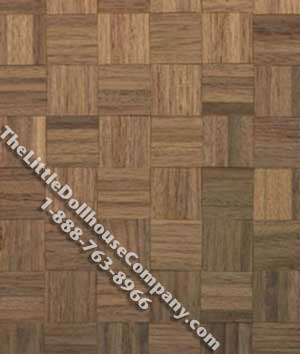 (image for) Dollhouse 1/2 Scale Model Four Finger Parquet Wood Floor