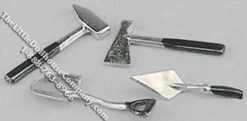 (image for) Dollhouse Scale Model Set of Garden Tools