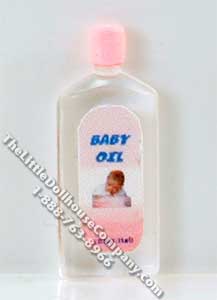 (image for) Miniature Bottle of Baby Oil for Dollhouses