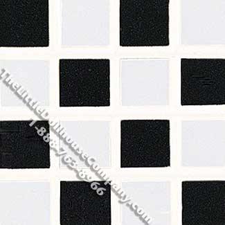 (image for) Dollhouse Scale Black & White Square Vinyl Floor(Discontinued)