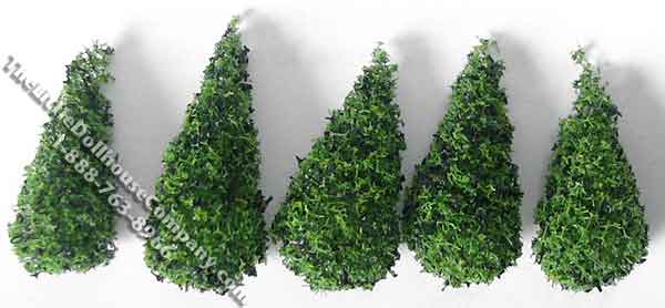 (image for) Miniature 1.5" Tall Pine Trees for Dollhouses, 5/pkg