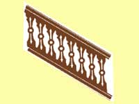 (image for) Porch Balusters 1-13/16"H x 5-1/2"W for Dollhouse Scale Models
