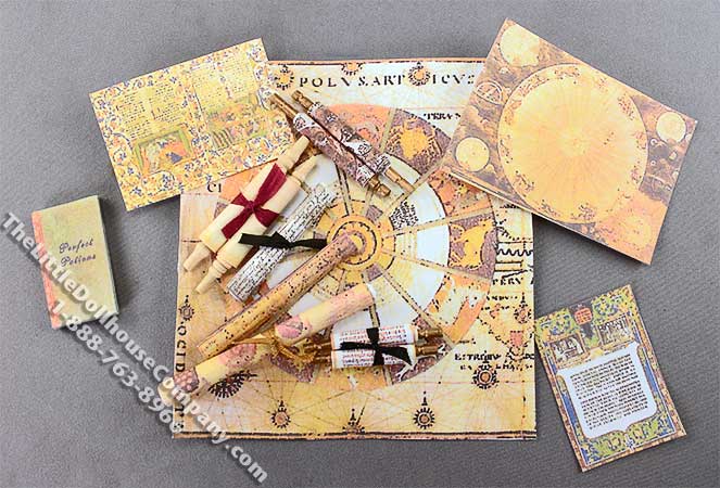 (image for) Miniature Wizard's Documents and Books for Dollhouses
