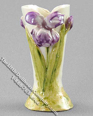 (image for) Miniature Purple Iris Vase by Veronique Cornish