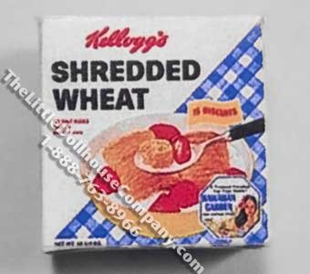 (image for) Dollhouse Scale Model 1950's Box of Shredded Wheat